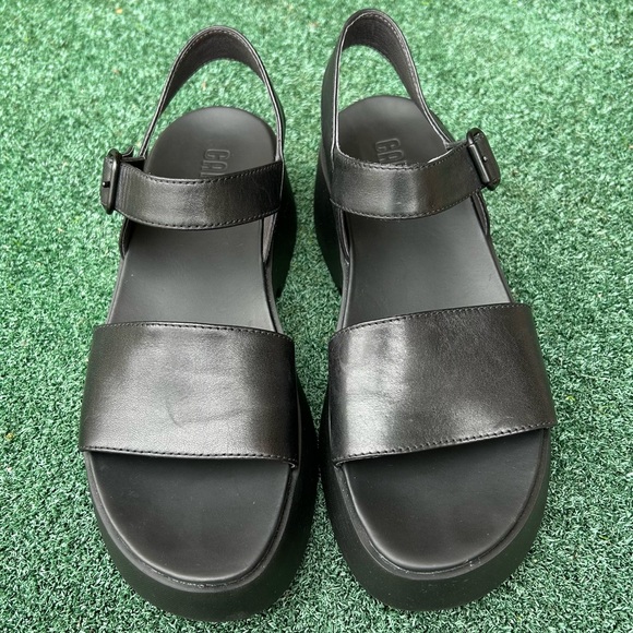 Camper Misia Platform Sandal Leather Black 41 - Picture 12 of 16